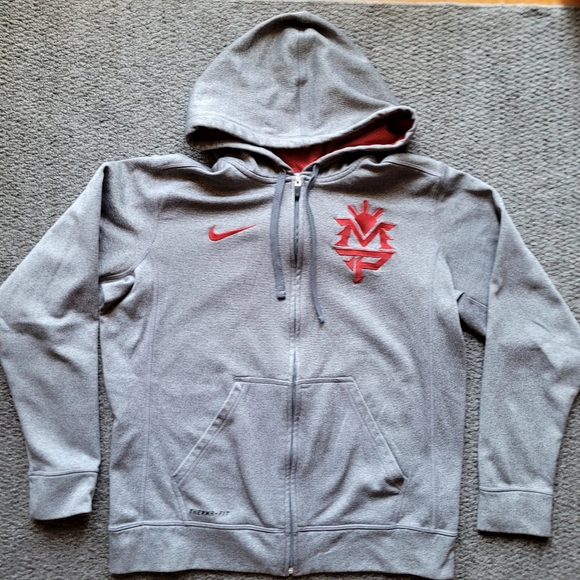 Nike Therma fit Manny Pacquiao hoodie sz M zip up jacket sweatshirt embroidered - Picture 1 of 15
